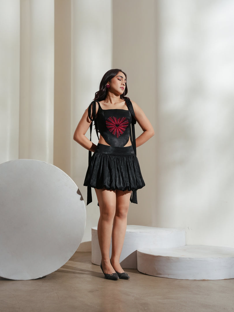 HEARTBEAT corset and skirt set