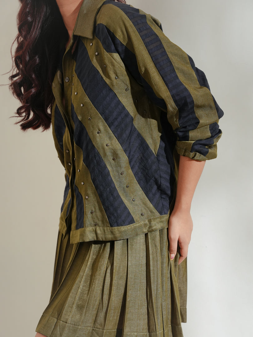 PATCH UP Green shirt and skirt set