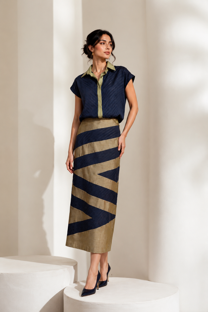 STITCHES shirt and skirt set