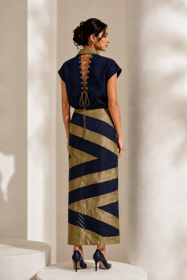 STITCHES shirt and skirt set