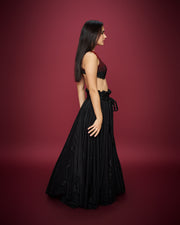 Uh Oh - Crystal Top & Belted Skirt