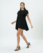 Load image into Gallery viewer, Back to Black – Asymmetrical Hem Dress
